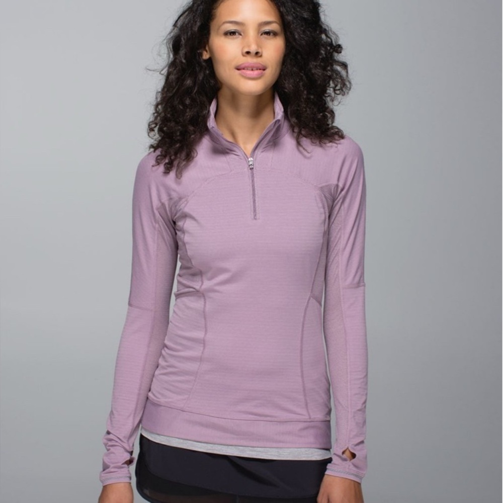 Lululemon Run for Gold Half Zip in Mauvelous Size 4